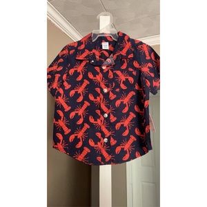 Button up lobster shirt, new with tags